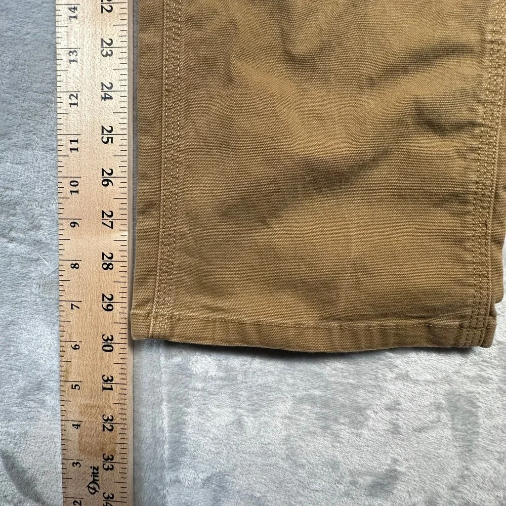 Dickies Overalls Mens 30x30 Brown Duck Canvas Double Knee Bib Workwear Dungarees - Picture 8 of 12
